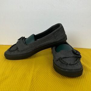Womens Vans Specks Loafer Slip On Boat Shoes Black Space Grey 5.5